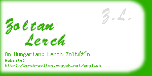 zoltan lerch business card